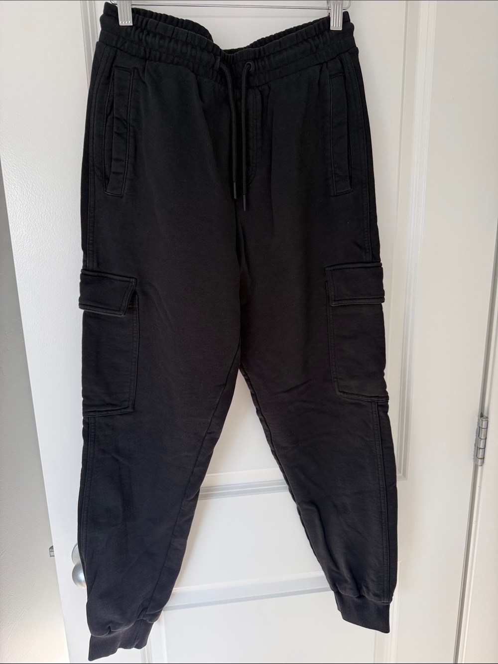 Gymshark Black Cargo Joggers with Drawstring